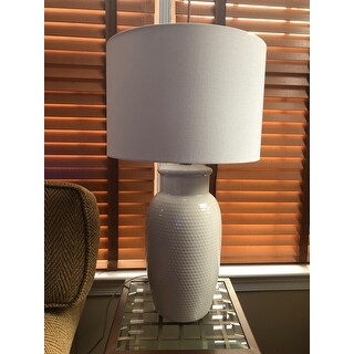 Safavieh Lighting Norsi 27 Inch Ivory Ceramic Led Table Lamp 15 W X 15 L X 27 5 H Overstock 31292216